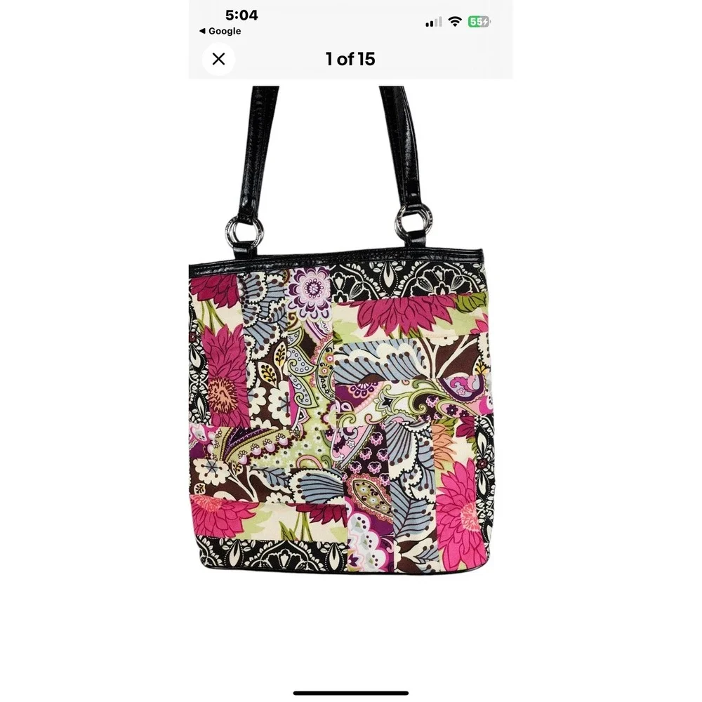 VERA‎ BRADLEY Medley Tote  Cotton Patchwork Limited Edition Rare Granny Chic